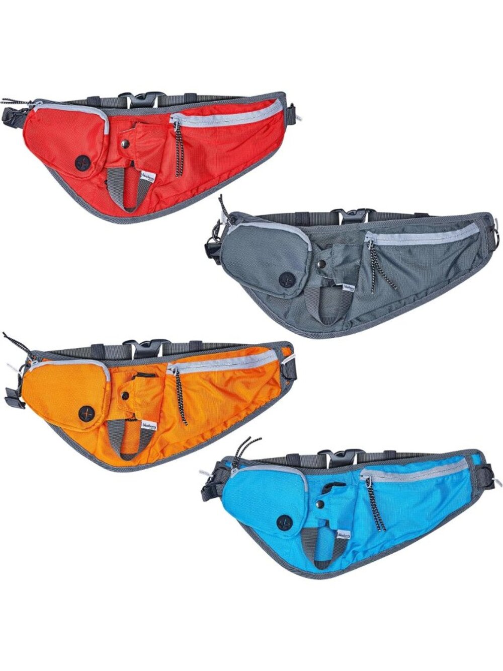 Stylish Blue Bumbag Fanny Pack for Walking & Running - Poop Bag Holder & Treat